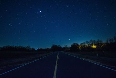 View of sky at night