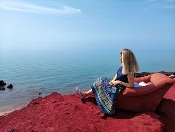 Beautiful red beach in hormozgan
