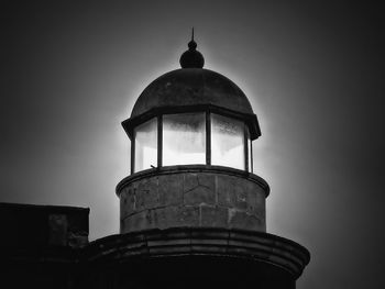 Low angle view of water tower against sky