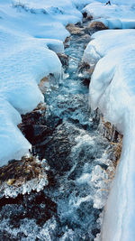 View of frozen river