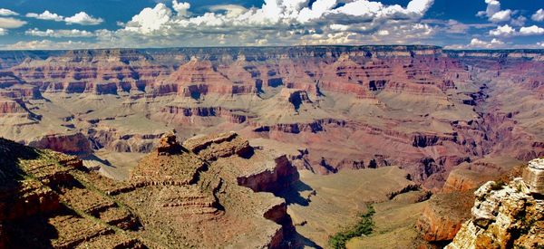 Scenic view of landscape against sky, grand canyon
