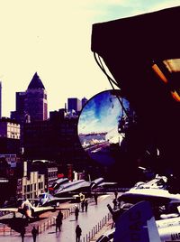 Low angle view of buildings against sky