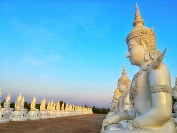 Statue of temple against clear sky