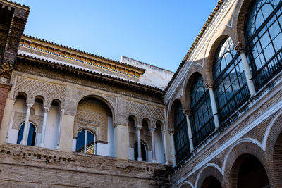 Low angle view of historical building against sky