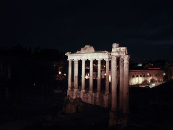 View of historical building at night