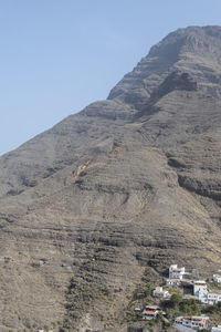 Scenic view of mountains against clear sky