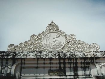 Low angle view of building against clear sky