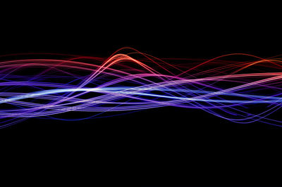Light trails at night