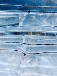 Full frame shot of frozen water