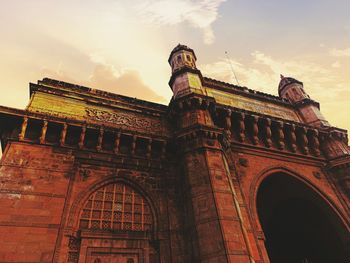 Low angle view of historical building against sky