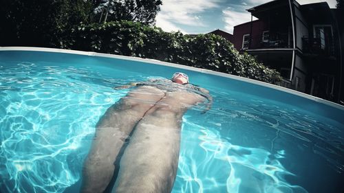 People swimming in pool