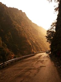 Road passing through country road