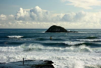 Scenic view of sea against sky