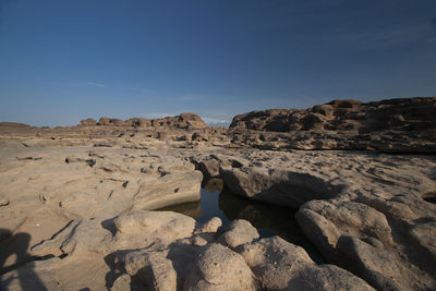 Rock formations against sky