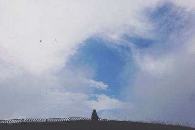 Low angle view of cloudy sky