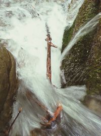 Scenic view of waterfall