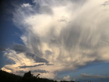 Low angle view of dramatic sky during sunset