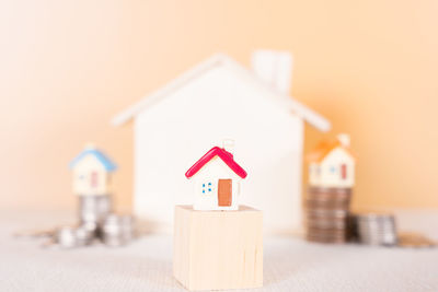 Close-up of toy on table at home