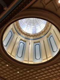 Low angle view of skylight