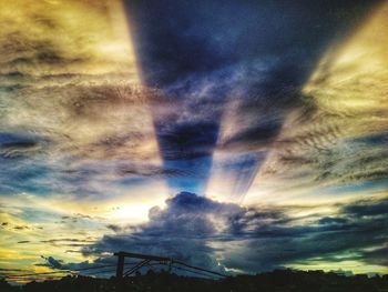 Low angle view of dramatic sky