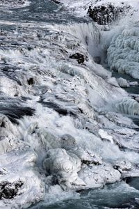 Full frame shot of frozen sea