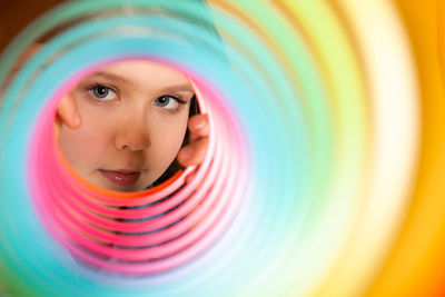 Portrait of young woman looking away