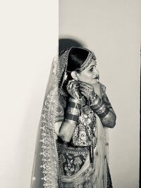 Woman looking at camera