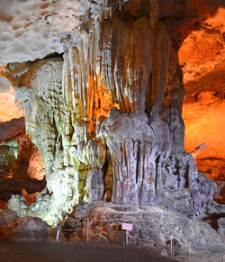 Rock formations in cave