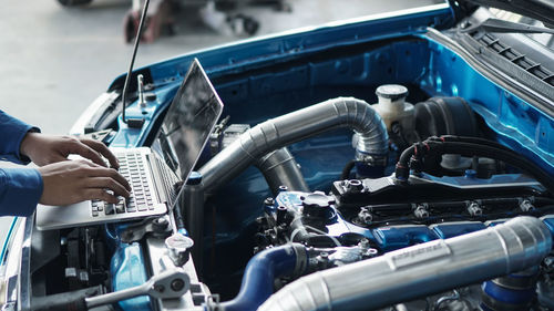 Close-up of vintage car