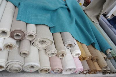 Linen textiles fabric market interior design crafts hand made cloth 