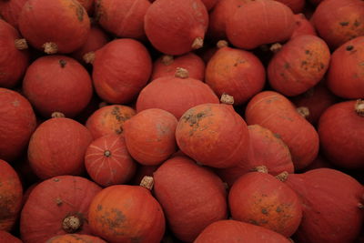 Full frame shot of oranges at market stall