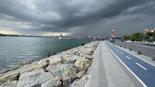 Panoramic view of sea against sky