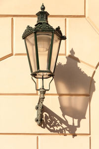 Low angle view of lamp post