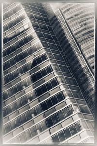 Low angle view of modern building against sky