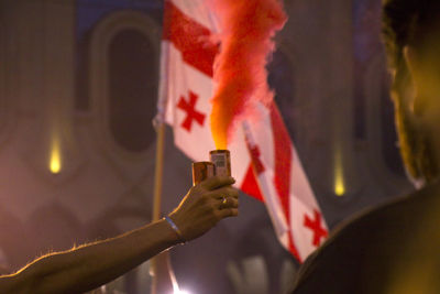 Georgian protests in front of the parliament of georgia, after gavrilov's night or anti-government 