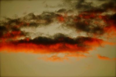 Low angle view of dramatic sky during sunset