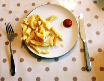 Close-up of served food