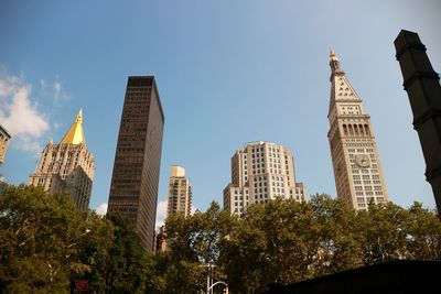 Low angle view of buildings against sky