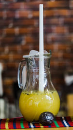 Close-up of drink on table