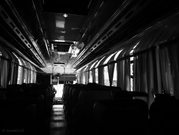 Empty seats in bus