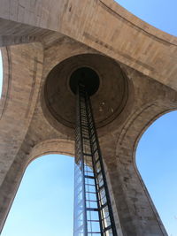 Low angle view of tower against sky