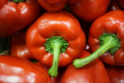 Full frame shot of bell peppers at market