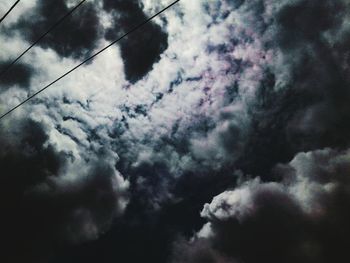 Low angle view of storm clouds in sky