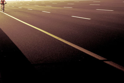 High angle view of zebra crossing on road