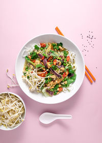 Close-up of served food in plate