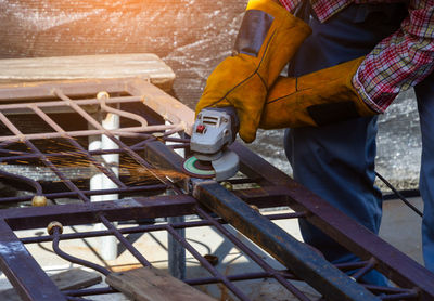 Man working at construction site