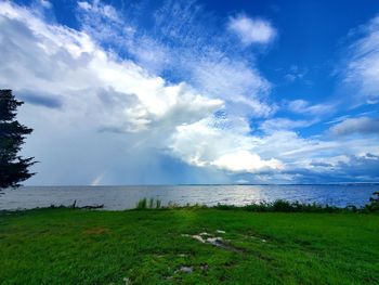 Scenic view of sea against sky