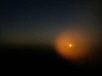 View of sky at night