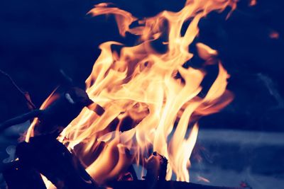 Close-up of bonfire