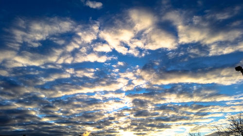 Low angle view of cloudy sky